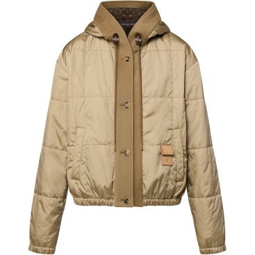 Áo khoác nữ có nón Louis Vuitton Hooded Quilted Ripstop Jacket