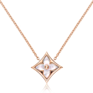 Dây chuyền thời trang LV Louis Vuitton Color Blossom Star Pendant Pink Gold and White Mother-of-Pearl Q93521