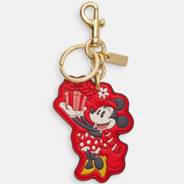 Móc khóa Coach Disney X Coach Minnie Mouse Bag Charm đỏ CN008