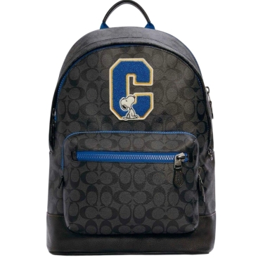 Ba lô Coach x Peanuts West Backpack In Signature Canvas With Snoopy
