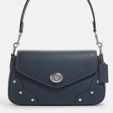Túi đeo chéo nữ xanh dương Coach Black Millie Shoulder Bag