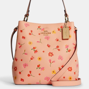 Túi đeo chéo nữ Coach Town Bucket Bag With Mystical Floral Print in Faded Blush Multi 