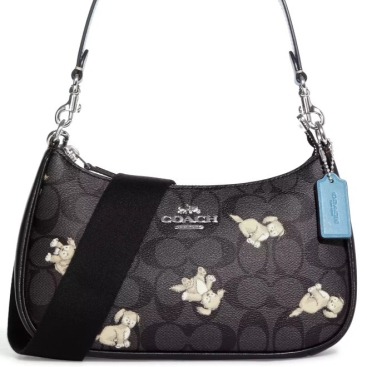 Túi đeo chéo Coach Teri Shoulder Bag in Signature Canvas With Happy Dog Print CC775