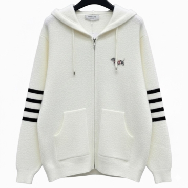 Áo khoác len nữ trắng đen Thom Browne