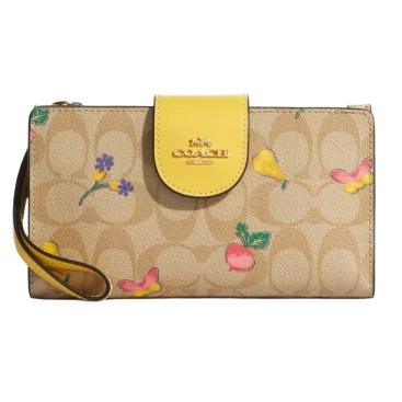 Ví cầm tay điện thoại Coach Phone Wallet In Signature Canvas With Dreamy Veggie Print C8751