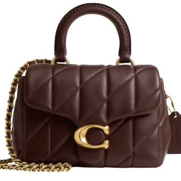 Túi xách Coach Tabby Top Handle Bag With Quilting Dark Brown CCC12