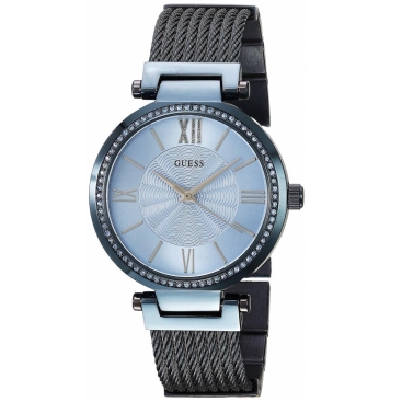 Đồng hồ nữ Guess W0638L3 Ladies Quartz Soho Sky Blue Wire Bangle Bracelet Watch