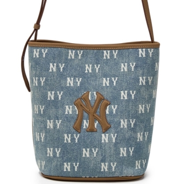 Túi Đeo Chéo nữ MLB Classic Monogram Vintage Denim Bucket Bag New York Yankees Blue 3ABMMV65N-50BLL 