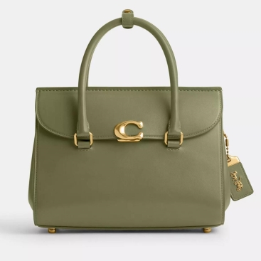 Túi xách Coach Nữ Broome Carryall Luxe refined Calf Leather Brass Moss CP119