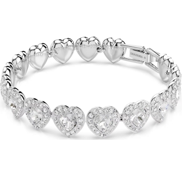 Vòng tay nữ Ariana Grande x Swarovski Bracelet Mixed Cuts Heart White Rhodium Plated 5720860