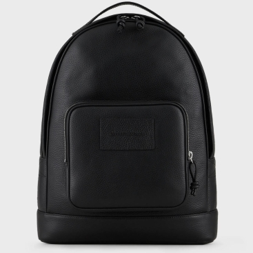 Balo da đen Unisex Emporio Armani Tumbled leather backpack
