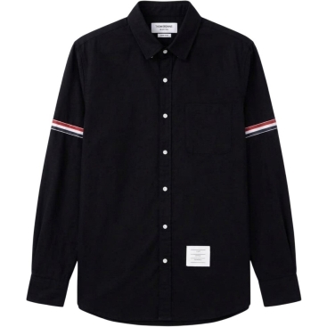 Áo sơ mi nam màu đen Thom Browne Three-stripe Shirt Black