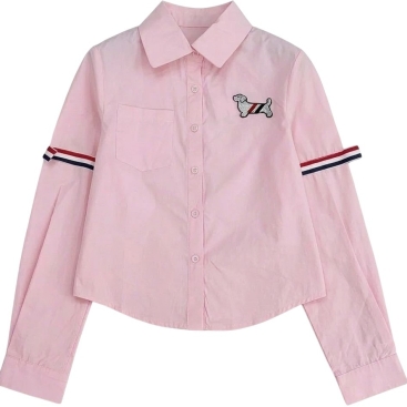 Áo sơ mi tay dài hoa tiết chó Thom Browne