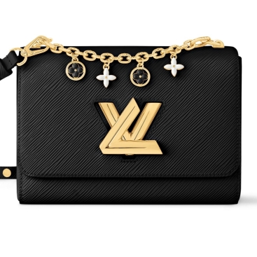 Túi đeo chéo đen nữ Louis Vuitton Twist MM Black Noir