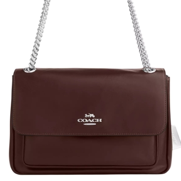 Túi đeo chéo đỏ dây bạc Coach Elodie Crossbody Bag Maple CCF09