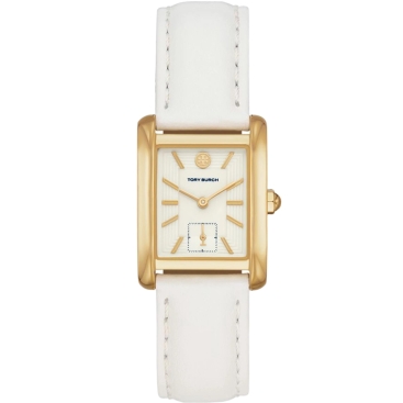 Đồng hồ đeo tay nữ Tory Burch Womens The Eleanor Ivory Leather Strap Watch TBW1028