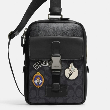 Túi đeo vai Coach Nam Disney X Coach Track Pack In Signature Canvas With Patches 