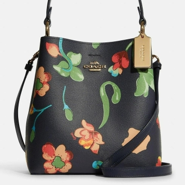 Túi đeo chéo nữ Coach Small Town Bucket Bag With Midnight Multi Dreamy Land Floral Print 