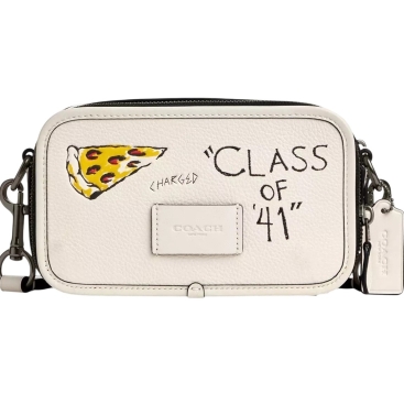 Túi đeo chéo màu trắng Coach Nam Wyatt Crossbody Bag With Sketch Print Multiple Chalk CAJ36