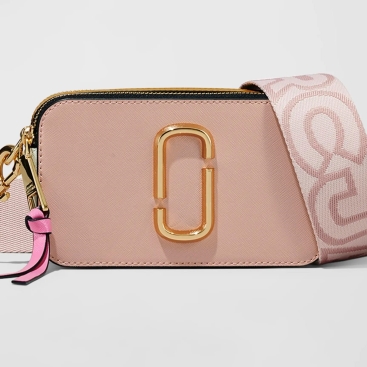 Túi đeo chéo nữ Marc Jacobs màu hồng The Color Block Snapshot Crossbody Bag In Rose Multi