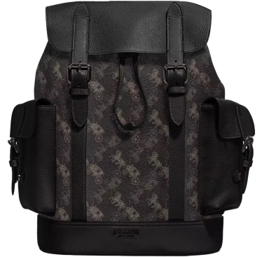 Balo Coach Hudson Backpack With Horse And Carriage Print Black Multi 89897