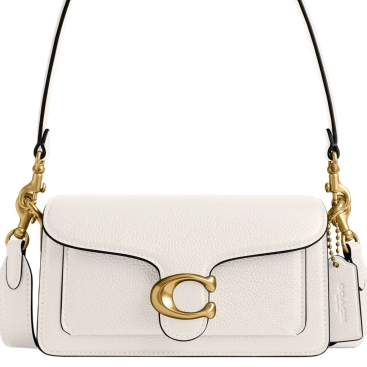 Túi xách trắng Coach Polished Pebble Leather Tabby Shoulder Bag 20 Refresh White CY201