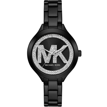 Đồng hồ đeo tay nữ Michael Kors Aspyn Watch In Black With Pavé and Logo MKO1109