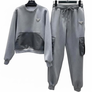 Combo bộ xám đen nỉ Prada 