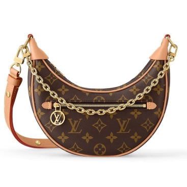 Túi đeo vai LV Nữ Louis Vuitton Loop Monogram Canvas M81098 Màu Nâu