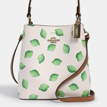 Túi nữ Coach trái chanh Small Town Bucket Bag With Lime Print 