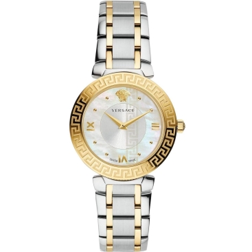 Đồng Hồ Nữ dây kim loại Versace Gold Daphnis Swiss Quartz Watch V16060017 Màu Bạc Vàng Gold