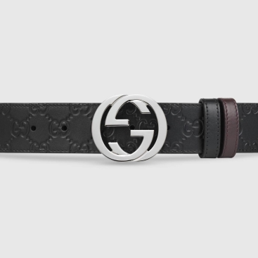 Dây nịt nam Gucci GG Reversible Gucci Signature belt