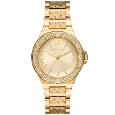 Đồng Hồ Nữ dây kim loại Michael Kors Lennox Three-Hand Gold-Tone Stainless Steel Bracelet Watch MK7339
