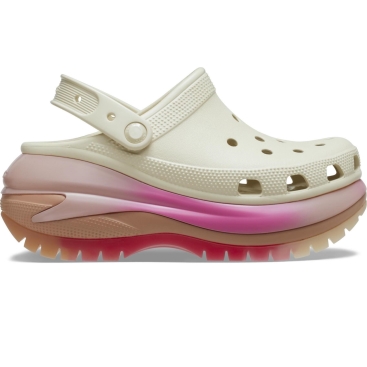 Giày sục Crocs có quai Classic Mega Crush Colordip Clog Bone Multi
