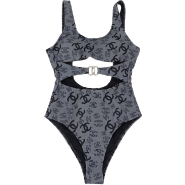 Bikini 1 mảnh xám Chanel