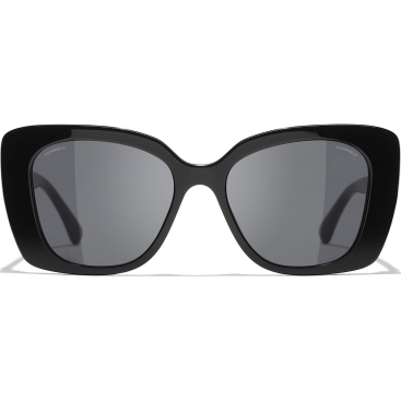Kính mát Chanel Square Sunglasses Black Acetate Frame Grey Lenses CH5422B