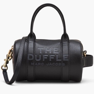 Túi trống nữ đeo chéo Marc Jacobs The Leather Mini Duffle Black Bag 2S4HCR032H02