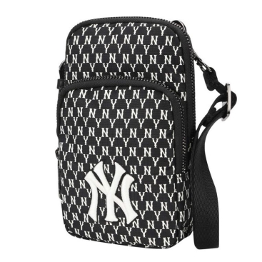 Túi đeo chéo nữ thêu logo NY MLB Monogram New York Yankees Ivory women