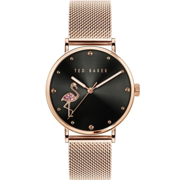 Đồng hồ Ted baker Phylipa Flamingo Analogue Watch With Stainless Steel Strap chim hồng hạc 
