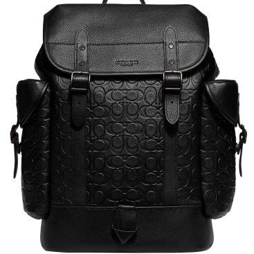 Ba lô Coach Hitch Backpack In Signature Leather Black CH767