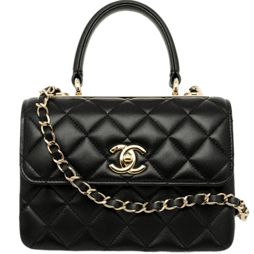 Túi xách đen Chanel Mini Flap Bag With Top Handle Lambskin Black 