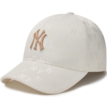 Nón kết unisex MLB Classic Monogram Structured Ball Cap New York Yankees Beige 3ACPM014N-50CRS