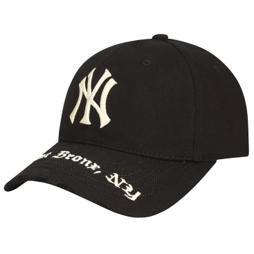 Nón lưỡi trai unisex NY MLB Gothic Address Structure Ball Cap New York Yankees Black 32CPKP111-50L
