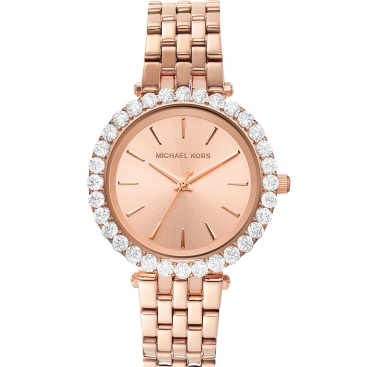 Đồng hồ đeo tay nữ Michael Kors MK Darci Three-Hand Rose Gold-Tone Stainless Steel Watch MK4514