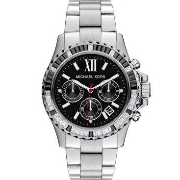 Đồng hồ đeo tay nữ Michael Kors Everest Chronograph Black Dial Stainless Steel Ladies Watch MK5753