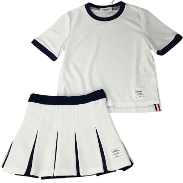 Combo bộ áo thun váy xếp ly Thom Browne