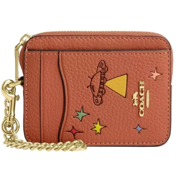 Ví đựng thẻ họa tiết limited Coach X Observed By Us Zip Card Case CU404