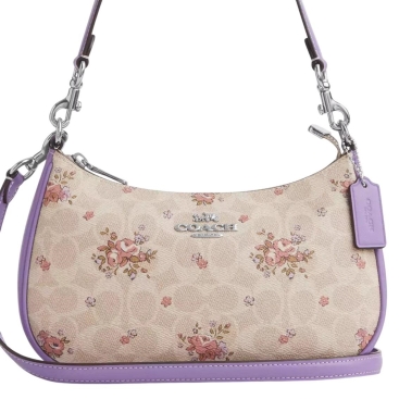 Túi xách Coach Teri Shoulder Bag In Signature Canvas With Floral Print Sand Multi CAL37