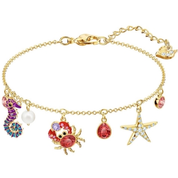 Lắc đeo tay Swarovski Ocean Bracelet Multi-Colored Gold Plating 5457760