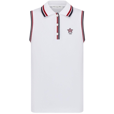 Combo bộ Dior Vibe Tank Top White Cotton-Blend Jersey with Three-Tone Signature